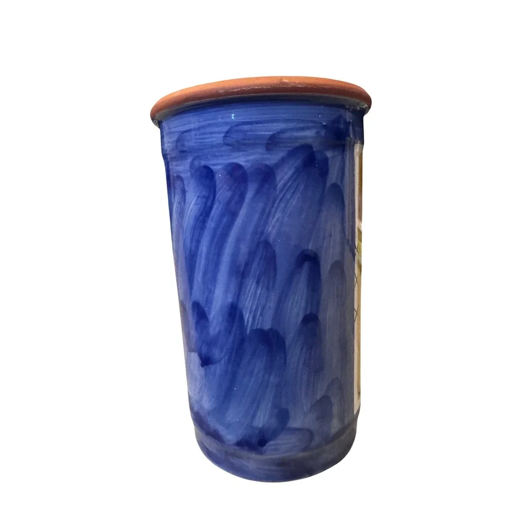 Unbranded Terracotta Wine Cooler Blue Yellow
